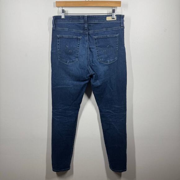 Adriano Goldschmied Jeans Women 31R Blue Farrah Straight Skinny Aged High Rise - Picture 4 of 8